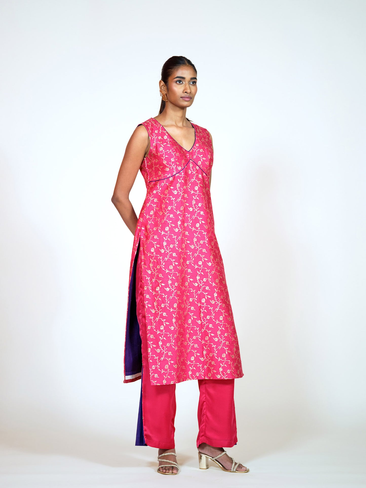 Rani Banarasi Brocade Kurta Set