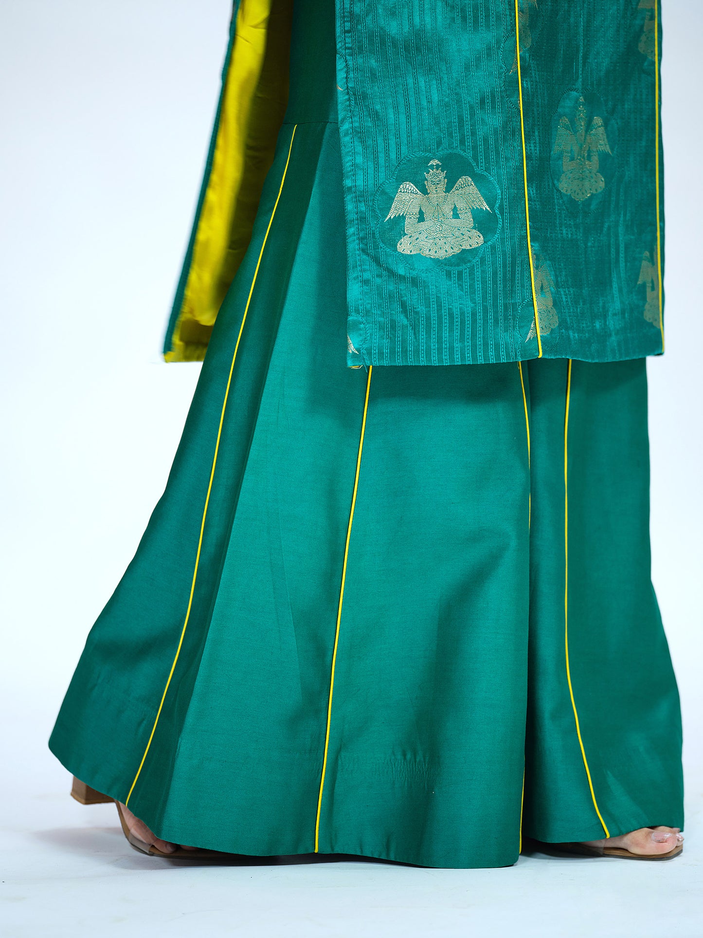 Green Banarasi Brocade Palazzo Set
