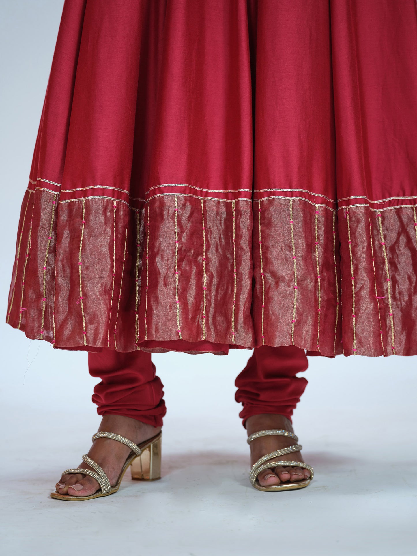 Cherry Red Anarkali Set