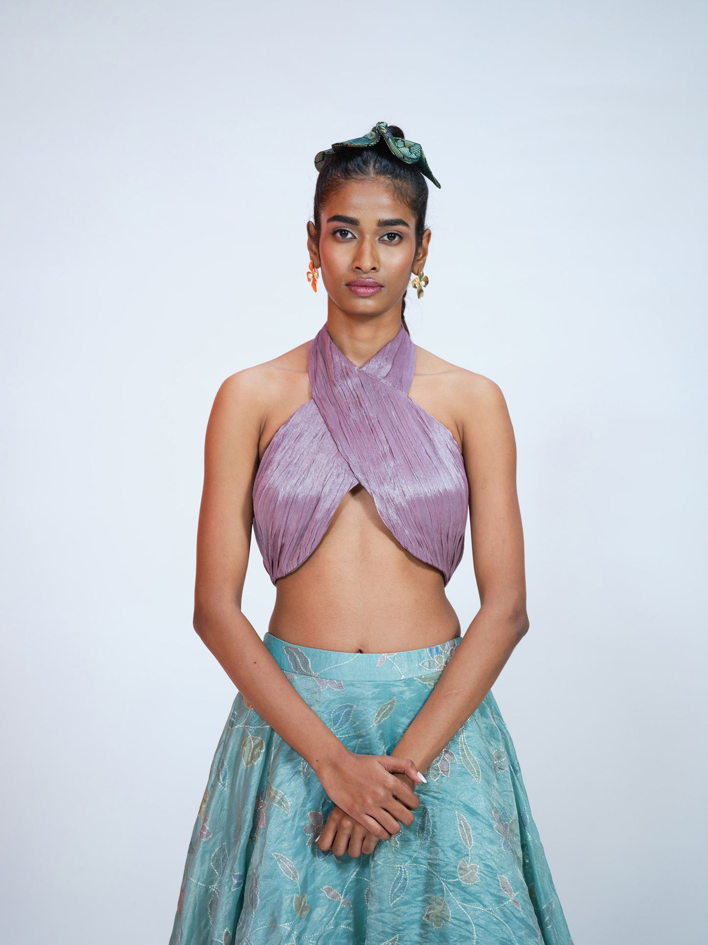 Tissue Crop Top Lehenga