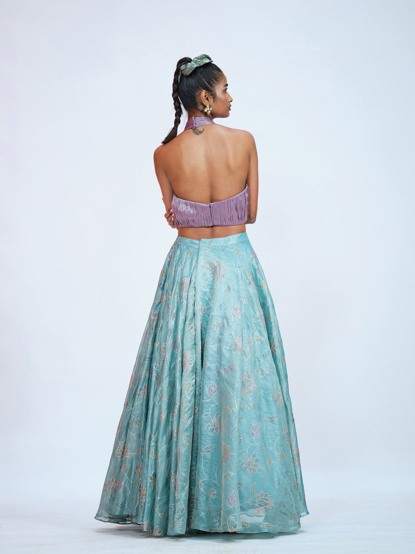 Tissue Crop Top Lehenga