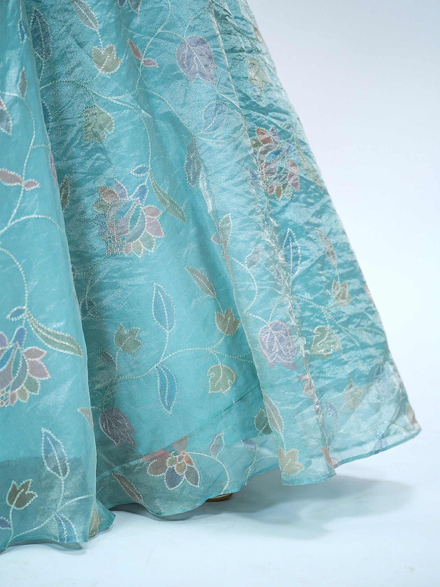 Tissue Crop Top Lehenga