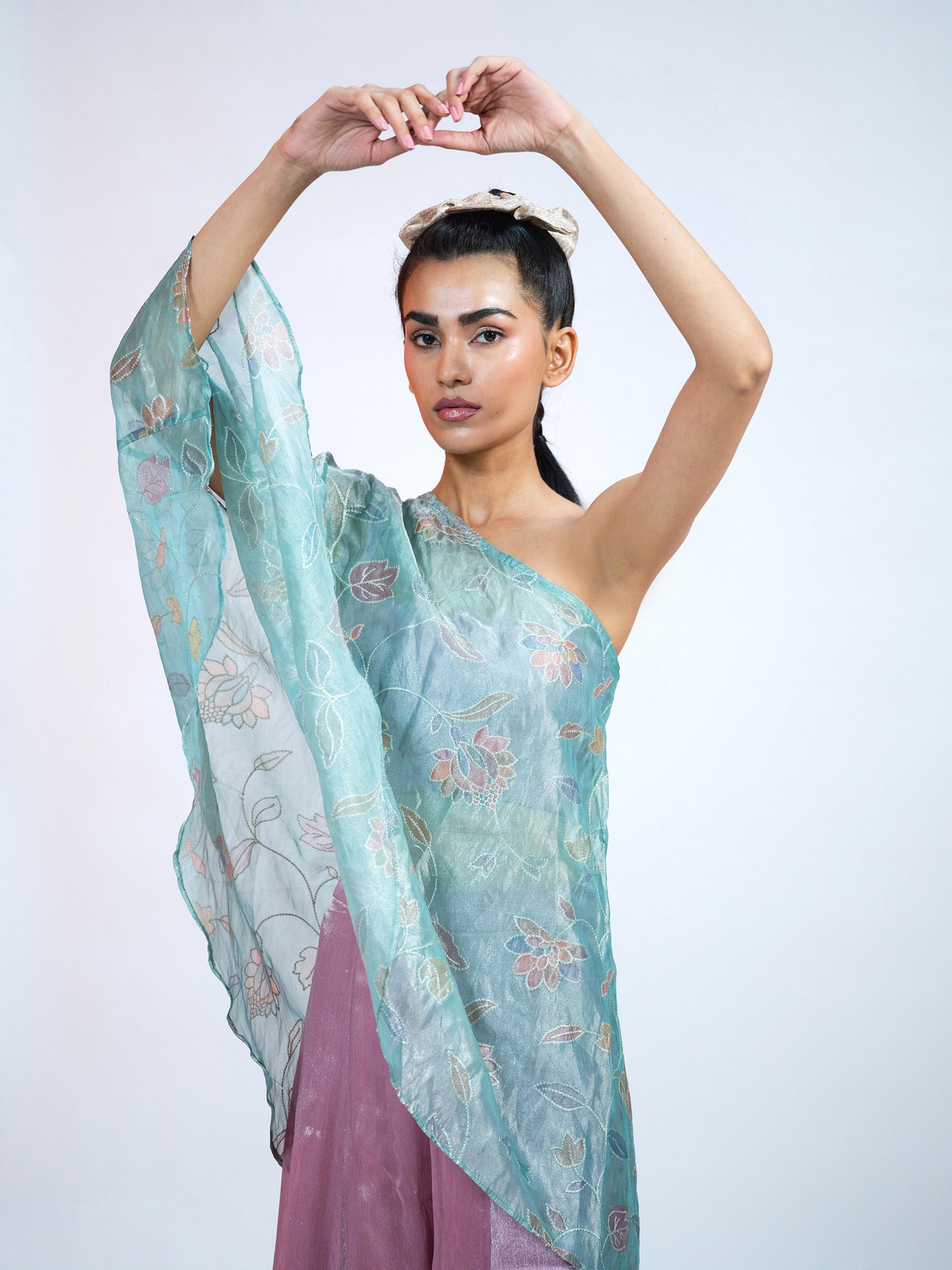 One Shoulder Top-Palazzo Set