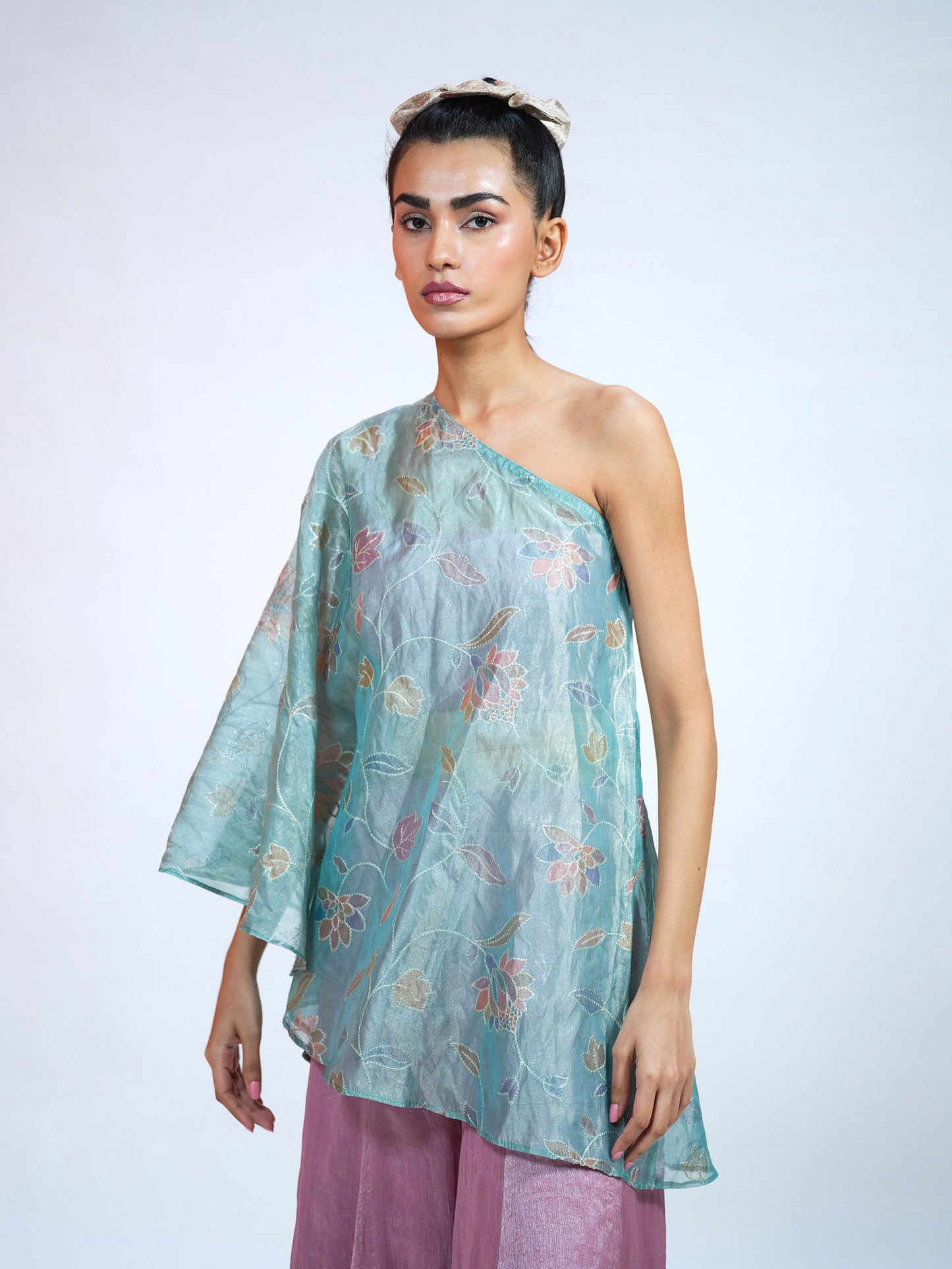 One Shoulder Top-Palazzo Set