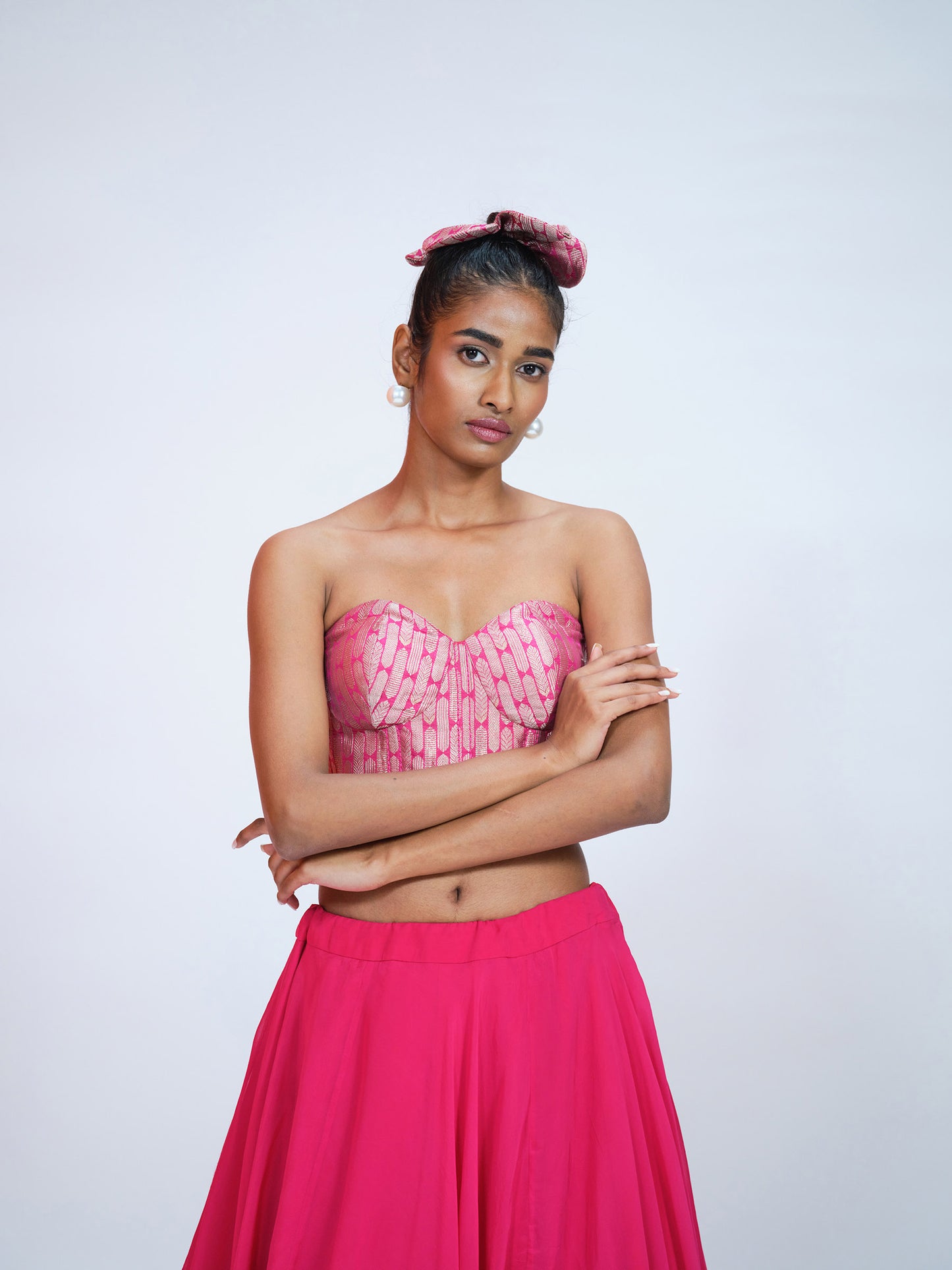 Rani Brocade and Georgette Lehenga