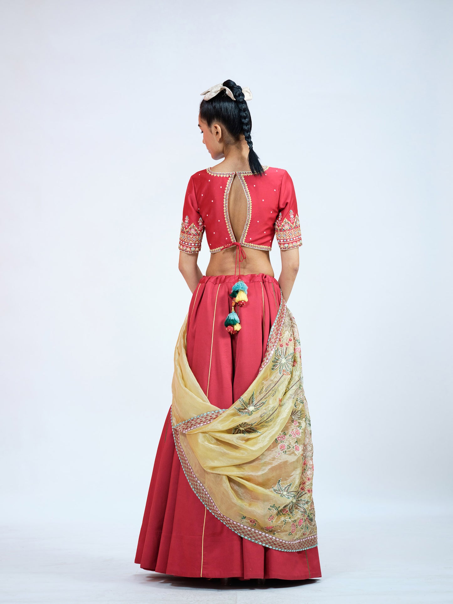 Maroon Silk Lehenga