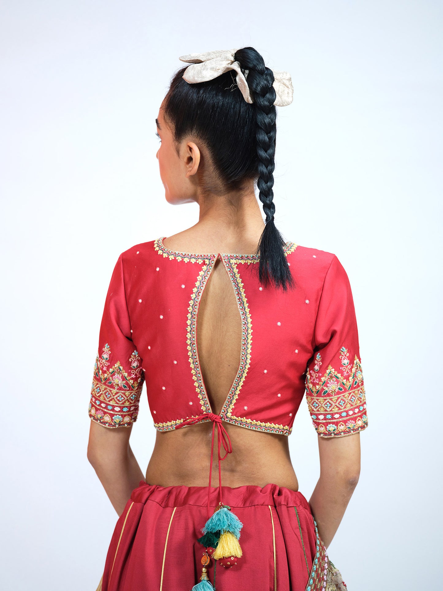 Maroon Silk Lehenga