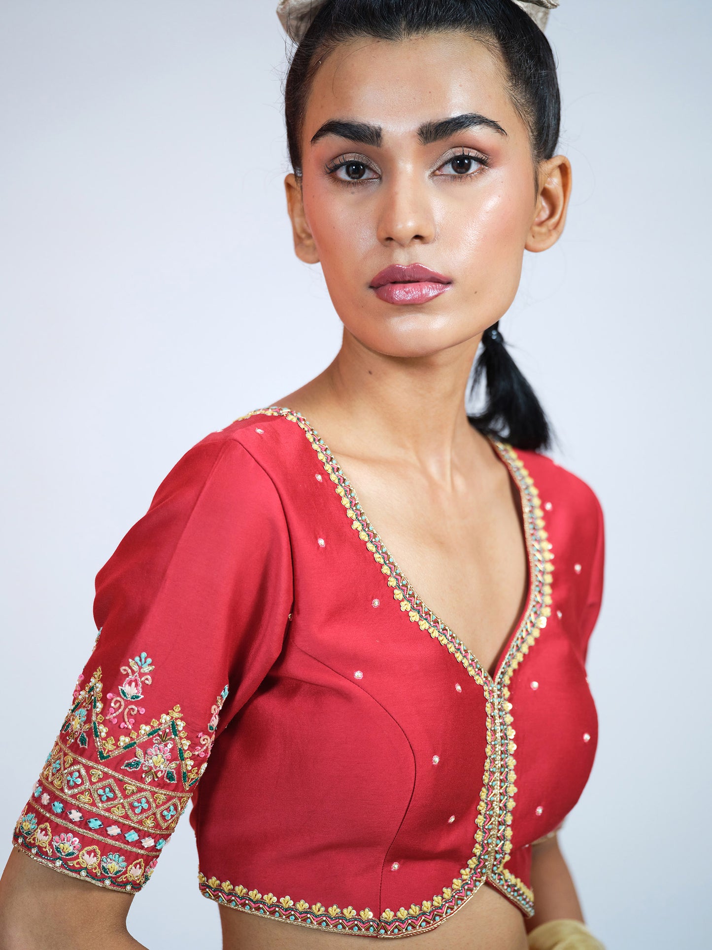 Maroon Silk Lehenga