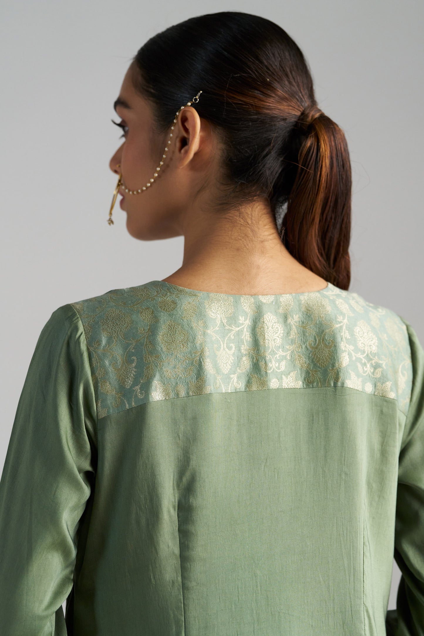 Green Kurta With Pants