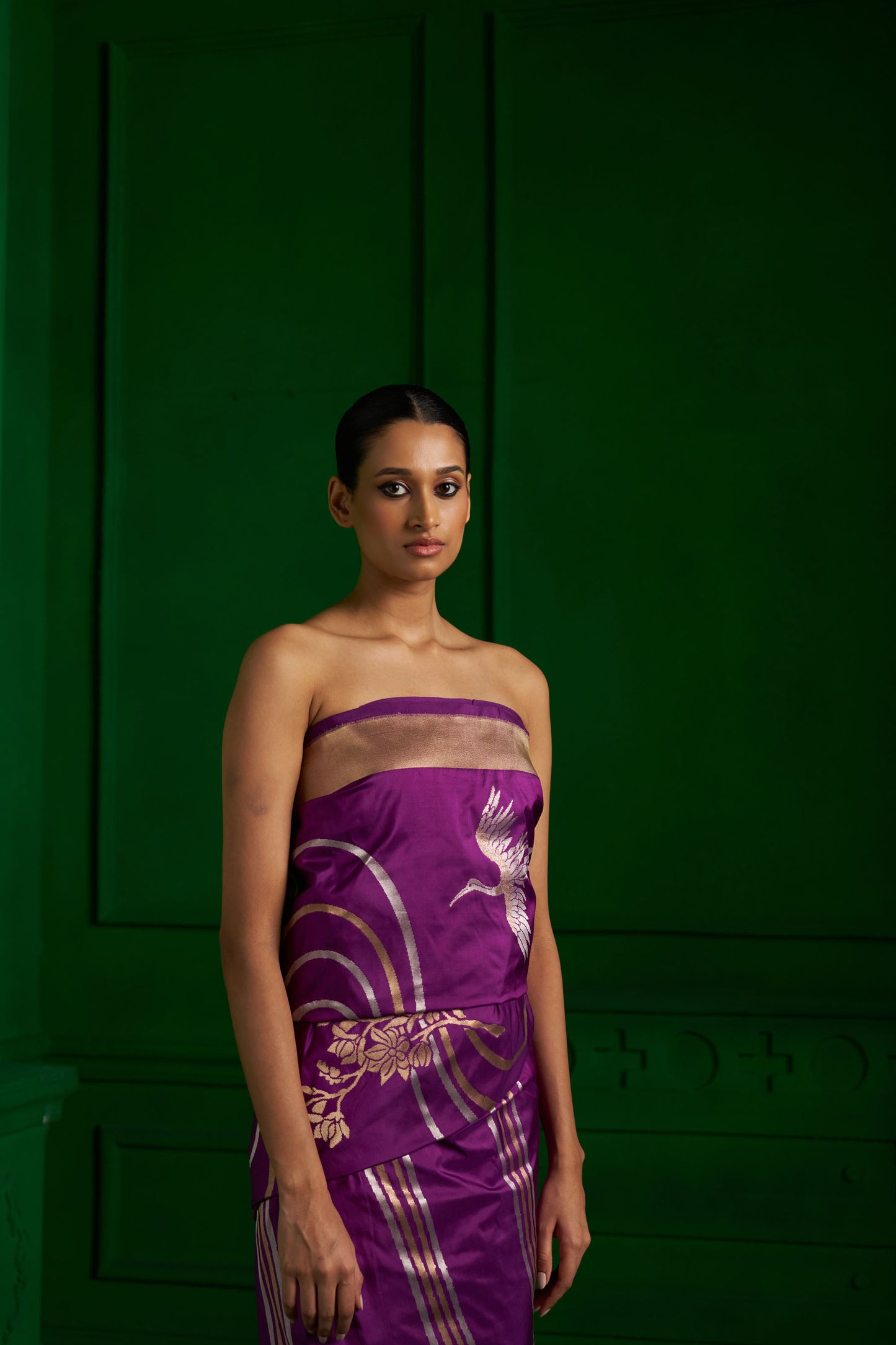 Jamuni Darya Saree handwoven in Banaras.