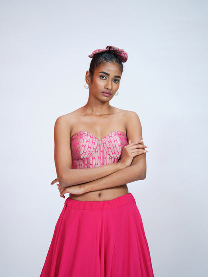 Rani Brocade and Georgette Lehenga