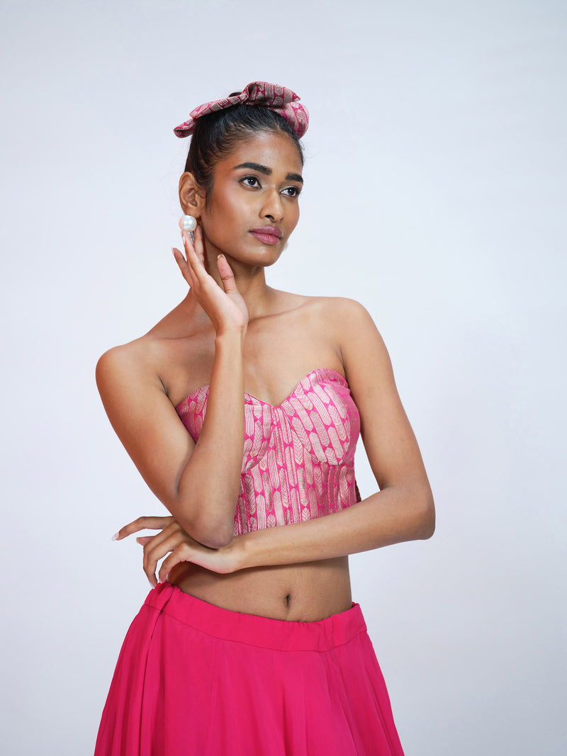 Rani Brocade and Georgette Lehenga