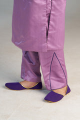 Light Purple Banarsi Kurta With Pants