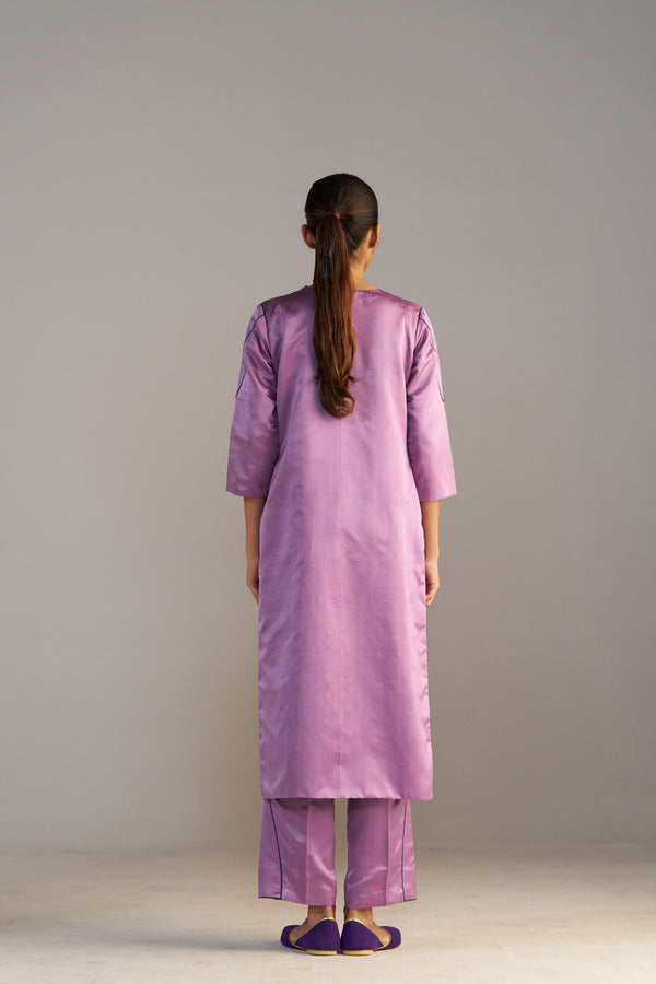 Light Purple Banarsi Kurta With Pants