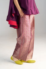 Purple Umbrella Top With Brocade Pants