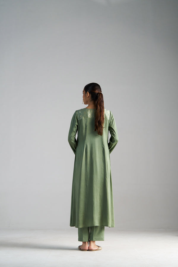 Green Kurta With Pants