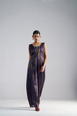 Blue Striped Jumpsuit with bustier